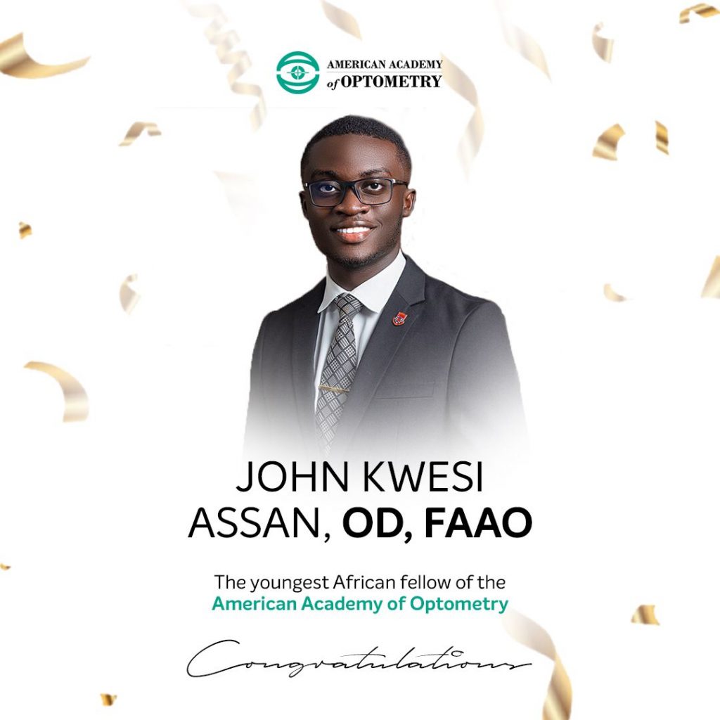 Ghanaian optometrist Dr. John Kwesi Assan becomes youngest African ...
